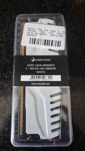 Memória RAM Rise Mode Z, 16GB, 4800MHz, DDR5, CL40, Branco