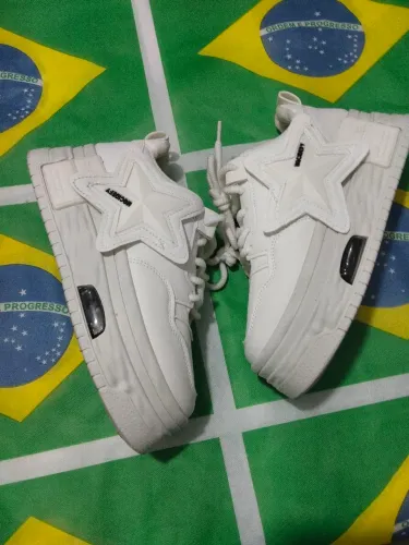 Tênis branco plataforma n37