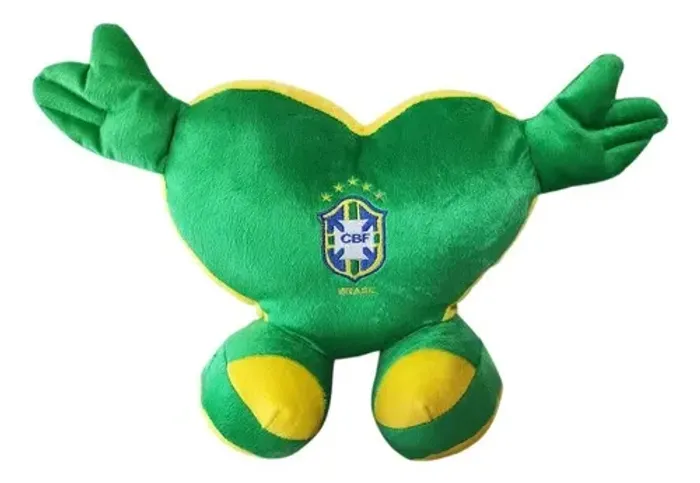 Almofada de Coração Time de Futebol Brasil Fifa Copa 2026 Entrego em BH e regiao