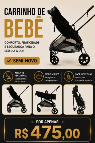 ?CARRINHO DE BEBE GALZERANO SEMI-NOVO EM ÓTIMO ESTADO!?