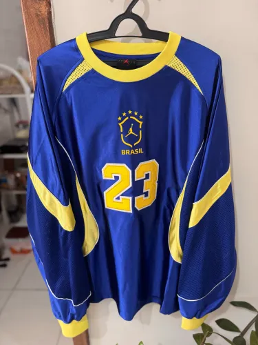 Camisa Seleção Brasileira Jordan azul - Manga longa - Original 