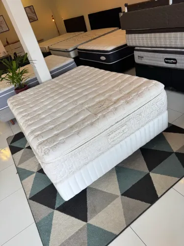 Cama box Casal MAXFLEX LÁTEX SEMINOVO - Entrego!