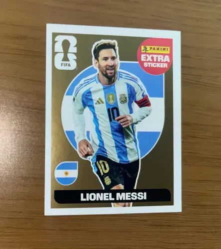 Figurinha Messi Legend extra sticker ouro gold ORIGINAL