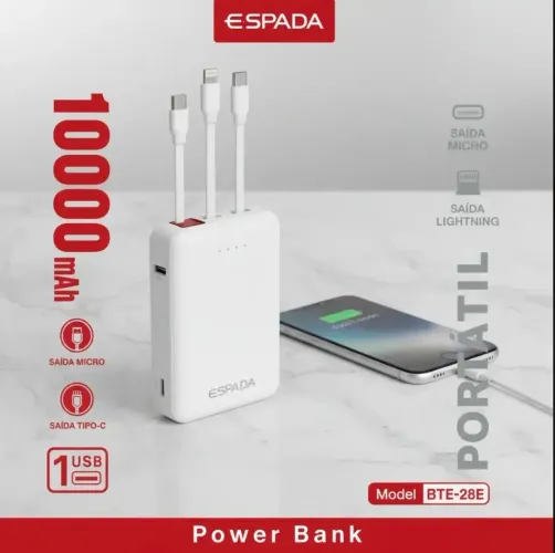 Bateria portátil 10000mAh original