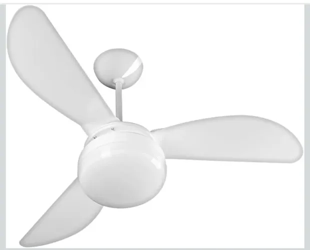 Ventilador de teto branco - perfeito estado de funcionamento