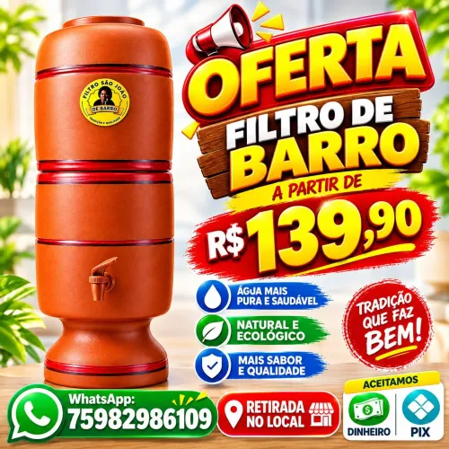 Filtros de barro em promoção - A partir de: