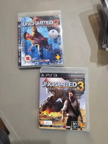 Jogos ps3 físicos - uncharted 2 e 3