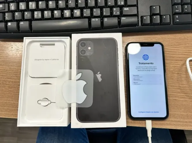 IPHONE 11 SEMINOVO 64GB PRETO BATERIA 71%