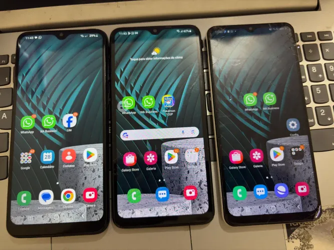3 celulares funcionando (Samsung)