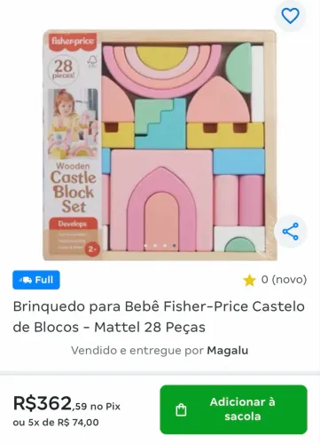 Brinquedo Fisher-Price Castelo de Blocos - Original | Novo e Lacrado
