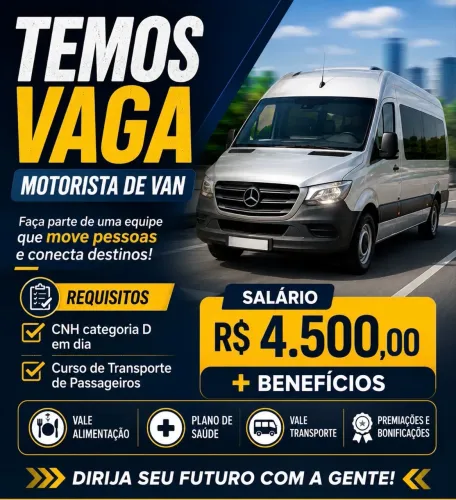 Vaga para motorista