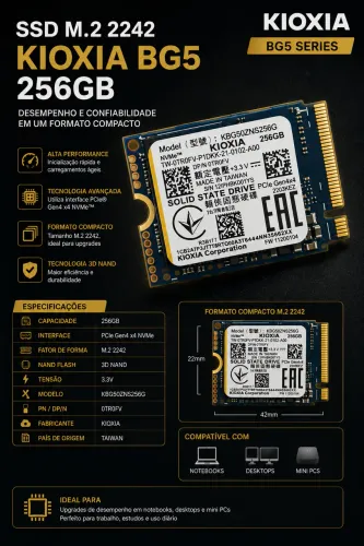 SSD NVME - KIOXIA 256GB