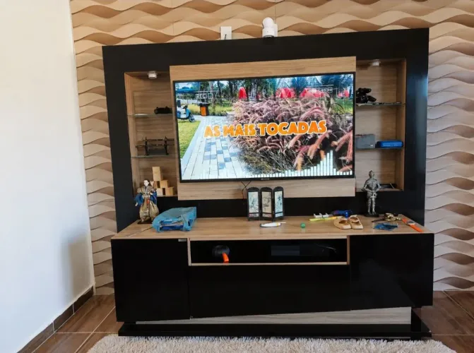 Home Theater com led's(Rack com Painel para TV)