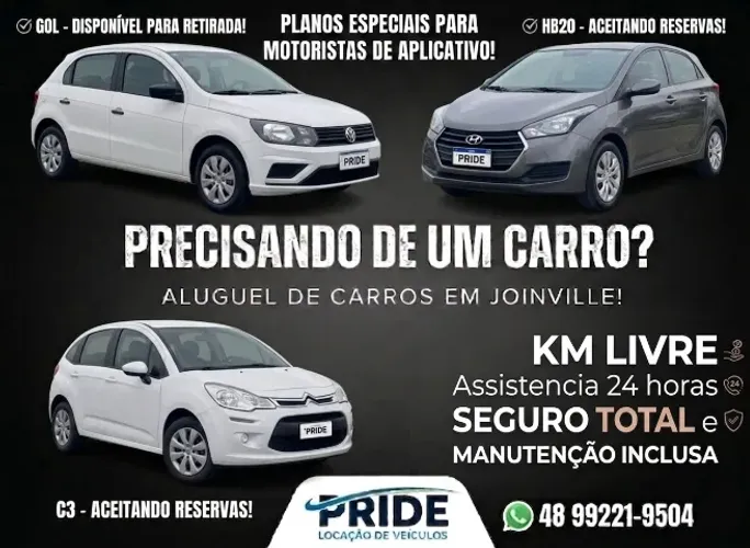 Locação de carro para motorista de aplicativo