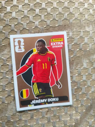 Figurinha extra Sticker bronze Jérémy doku