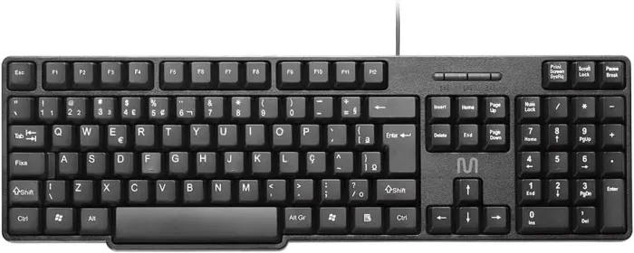 Teclado com Fio Multi USB com Layout ABNT2- Teclas Silenciosas - Design Slim