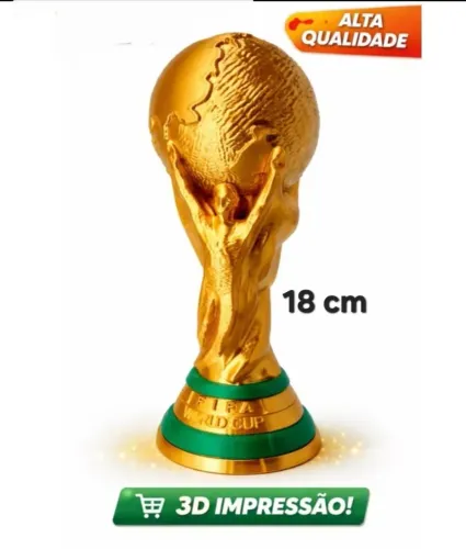 TAÇA COPA DO MUNDO FIFA 18 cm