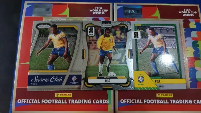 Kit cards lendários Rei Pelé Panini Copa do Mundo FIFA
