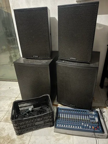 caixa de som amplificada kit completo