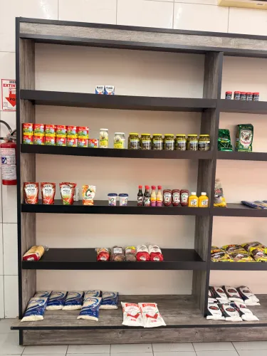 Expositor de alimentos MDF cor preta