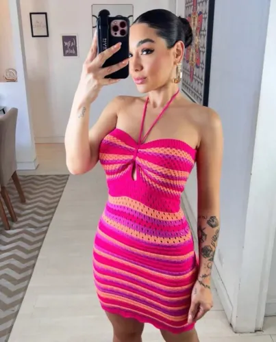 Vestido listrado modal praiano