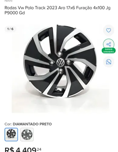 Jogo rodas aro 17 4x100 tala 6 zero