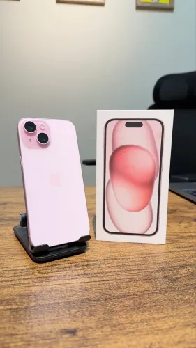 iPhone 15 Rosa 128GB Completo Impecável com Nota Fiscal