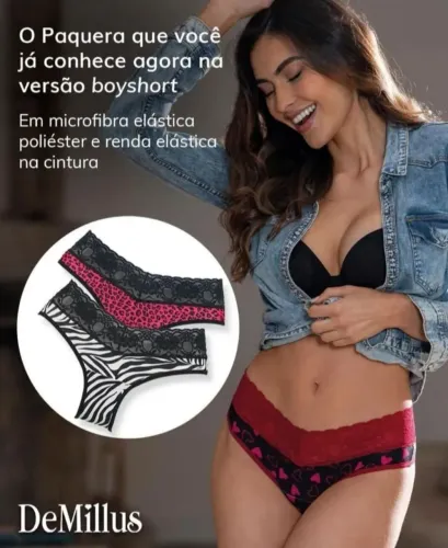 Calça Boyshort Paquera Demillus