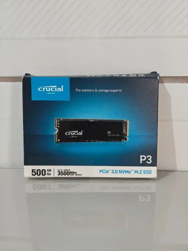 SSD M.2 Crucial P3 500GB NVMe 2280 Leitura 3500 Gravação 1900 Gen3 [Novo]