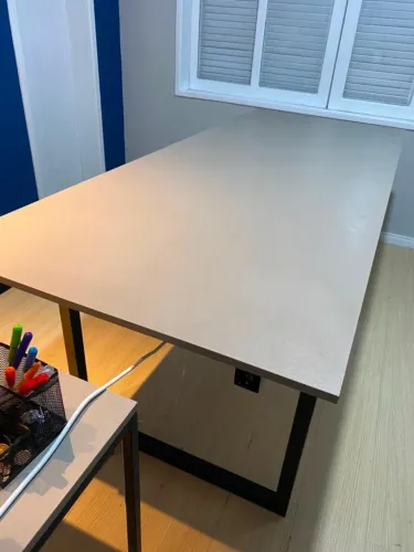 Mesas de Escritório Estilo Industrial (Ferro e MDF) - Resistentes (juntas ou separadas)
