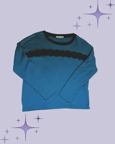 Blusa de manga longa verde