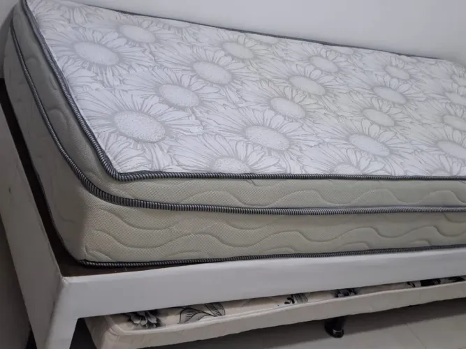 Cama box Solteirão (Colchão Ortobom)