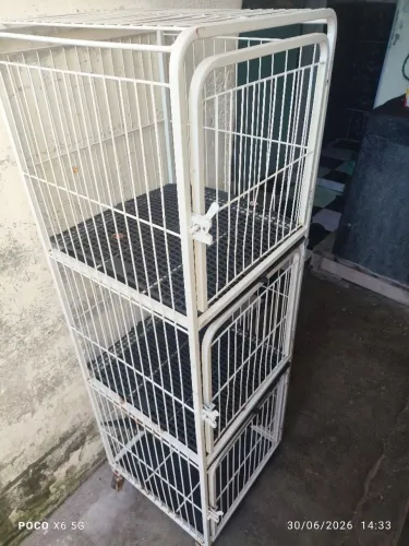 Canil pet gaiola petshop 3 lugares 