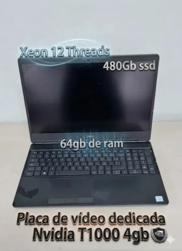 64gb de ram Xeon 12 Threads 480ssd Prateado