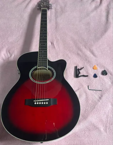 Violão Eletroacústico Giannini GSF-1D CEQ Brown Red Burst