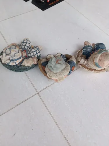 3 Miniaturas/Bonecas Decorativas Vintage - Coleção