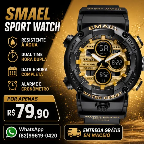 Relógio Sport Watch SMAEL Novo Entrega Grátis 