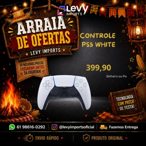 Controle Sony PS5 Branco Lacrado Original