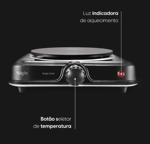 Fogão elétrico Elgin 1 boca 1000W 42FOG010