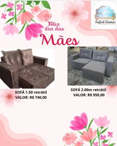 PROMOÇÃO DIA DAS MÃES- SOFÁ RETRÁTIL- consultar cores disponíveis