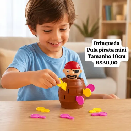 Brinquedo mini pula pirata