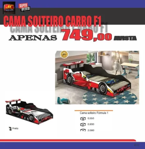 CAMA SOLTEIRO CARRO F1 EDW