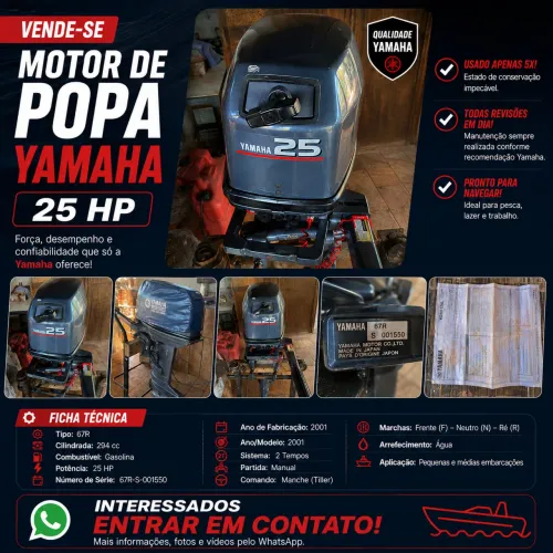 Motor de popa Yamaha 25hp