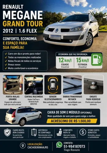 Renault Megane Grand Tour Dynam. Hi-flex 1.6 16V 2013