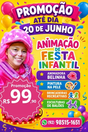 Animação de festa infantil R$99
