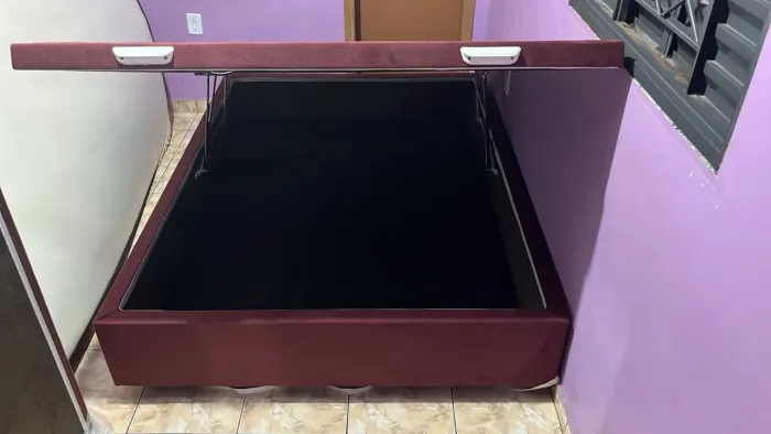 Bau Casal Vinho Suede