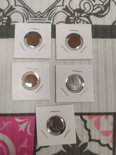 Kit 5 moedas de 1 centavo
