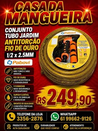 TUBO CJ. JARDIM OURO ANTITORCAO 1/2" X 2,50MM - 20M  PABOVI