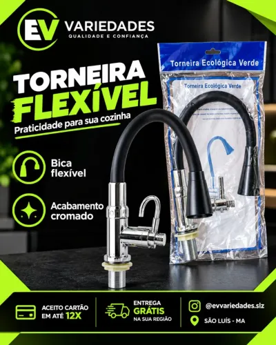 Torneira Flexível para Pia de Parede ou Bancada