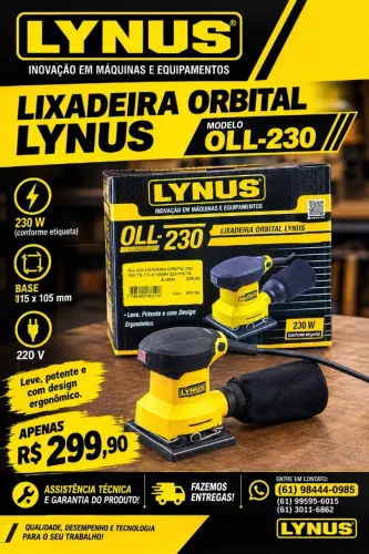 ? LIXADEIRA ORBITAL LYNUS OLL-230 - 230W